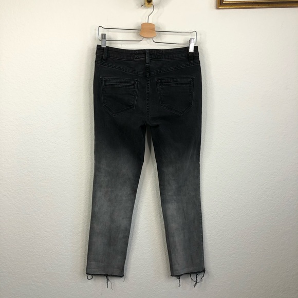 Karen Mullen Gray Gradient Ombré Raw Hem Fray Jean - Picture 5 of 9